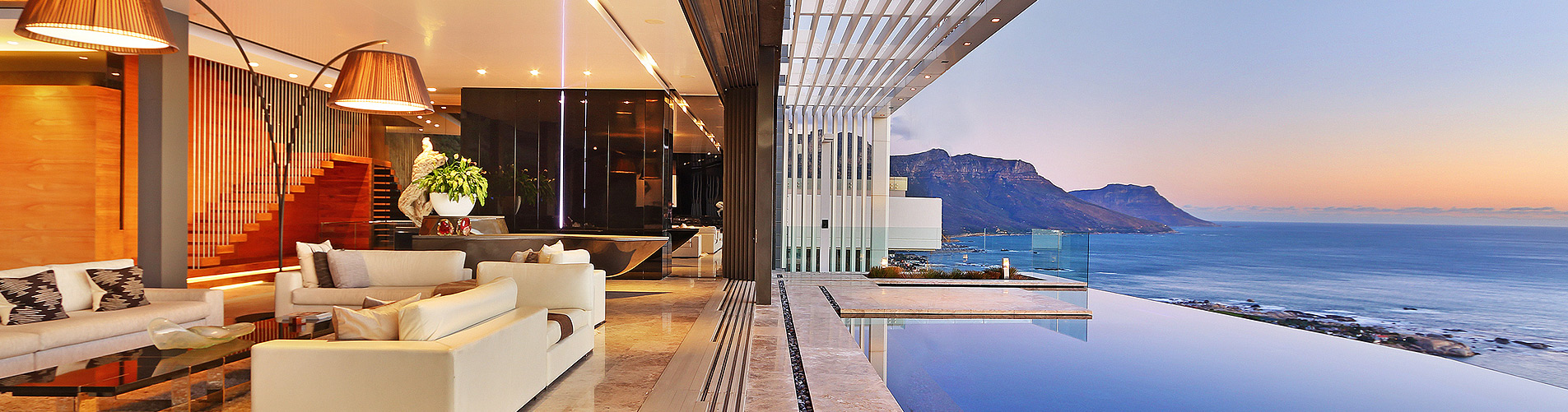 Dusk Real Estate Photography in Cape Town with Ocean Views